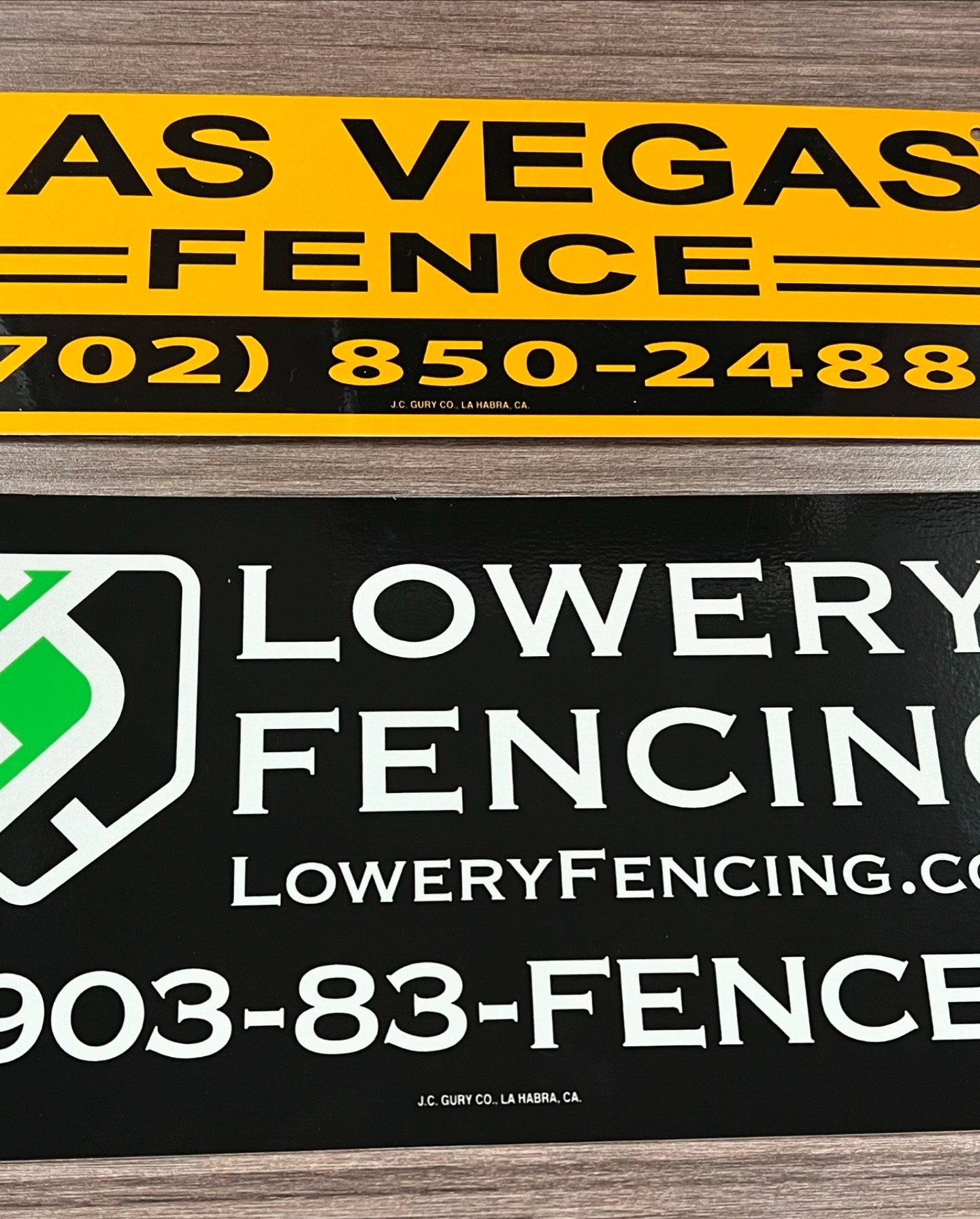 LOWERY FENCING - Rectangle Fence Sign